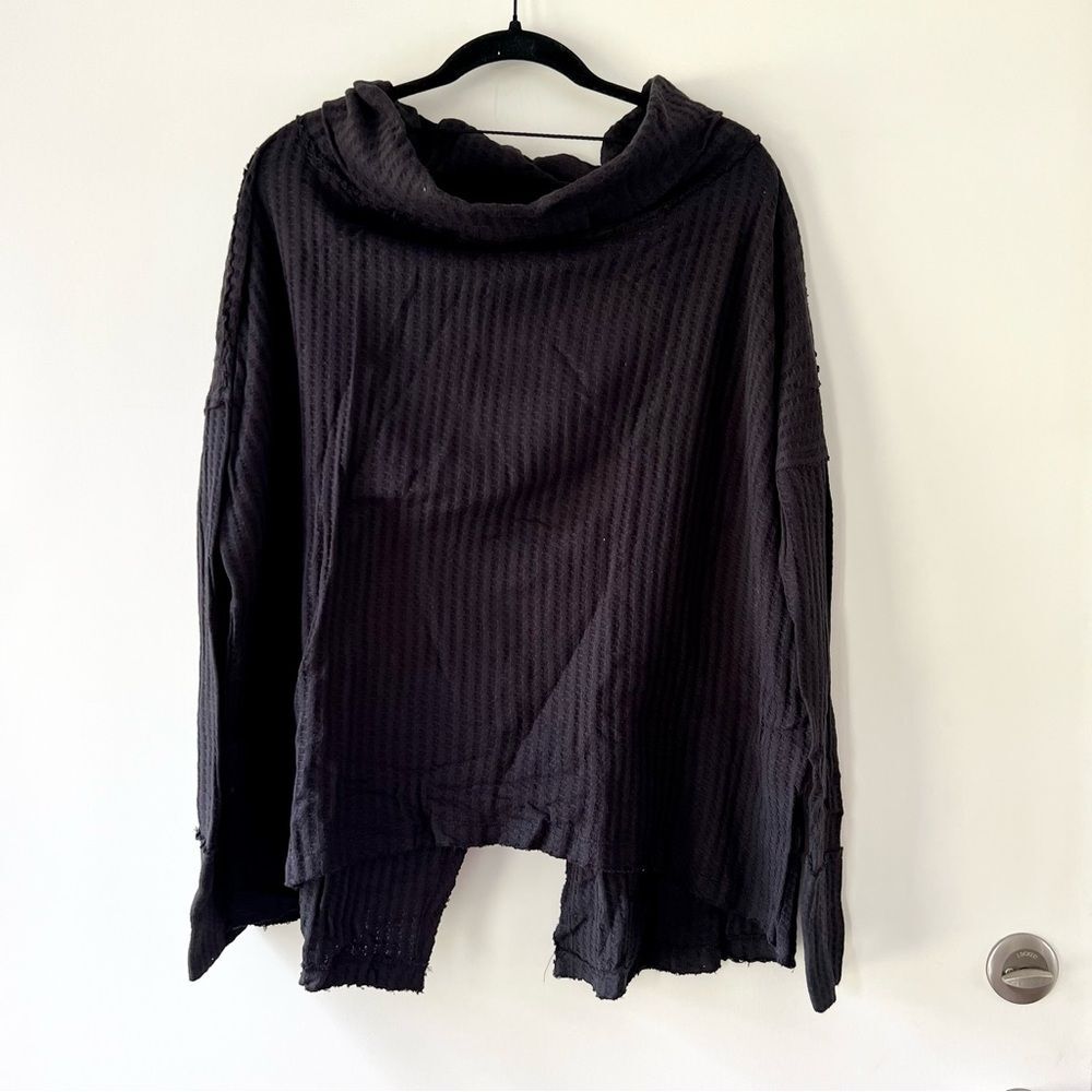 NWT Free People Juicy Long Sleeve Top in Black - Picture 8 of 11